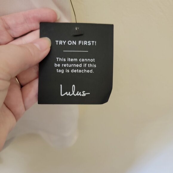 Lulus Champagne Always Celebrating Satin Off Shoulder Mini, #1421476, Sz XL, $56 - Picture 6 of 8